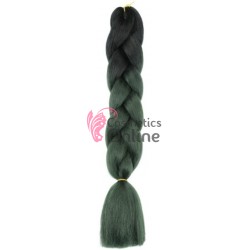 Coada de par afro impletita de  60 cm Premium 233 - Brunet-Peackock A11